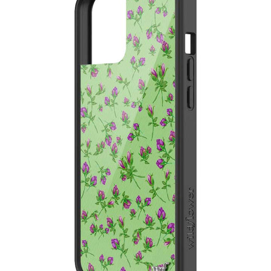 Wildflower iPhone case 12 Pro Max Purple Posie Rosie Cute Green