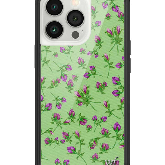 Wildflower iPhone case 13 Pro Purple Posie Rosie Cute Green