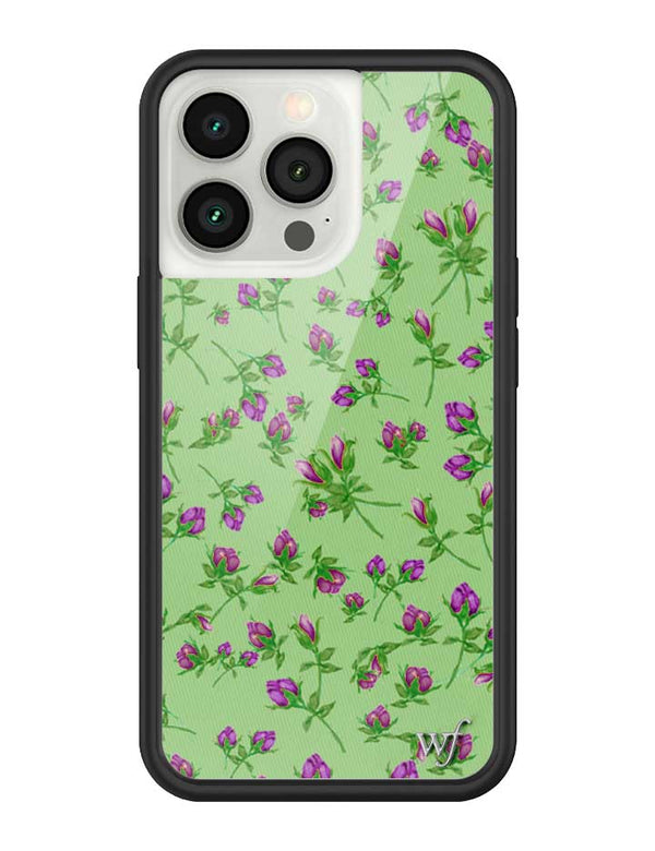 Wildflower iPhone case 13 Pro Purple Posie Rosie Cute Green