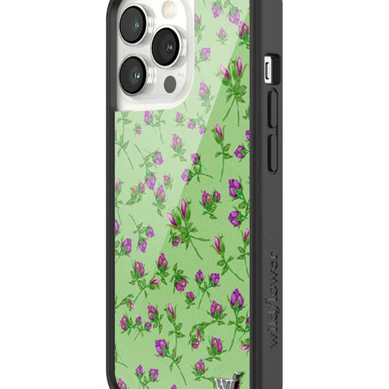 Wildflower iPhone case 13 Pro Purple Posie Rosie Cute Green