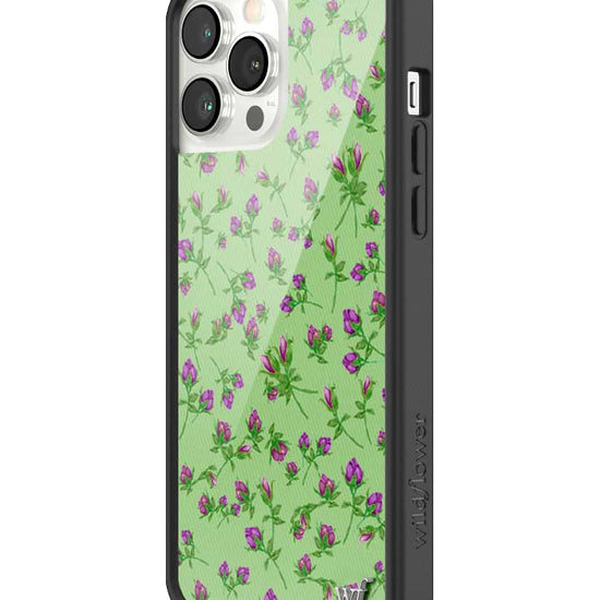 Wildflower iPhone case 13 Pro Max Purple Posie Rosie Cute Green