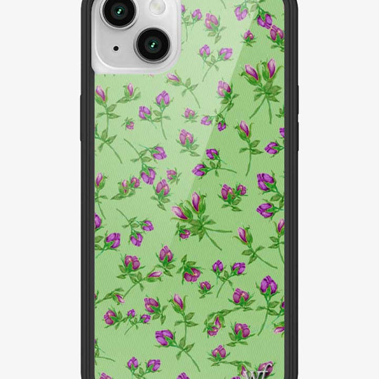 Wildflower iPhone case 14 Purple Posie Rosie Cute Green