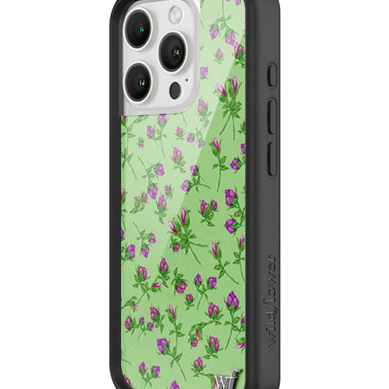 Wildflower iPhone case 16 Pro Purple Posie Rosie Cute Green