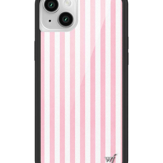 Wildflower iPhone case 13 Pink Stripes White Classic Cute