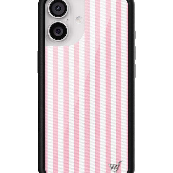 Wildflower iPhone case 17 Pink Stripes White Classic Cute