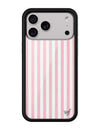 Wildflower iPhone case 18 Pro Max Pink Stripes White Classic Cute