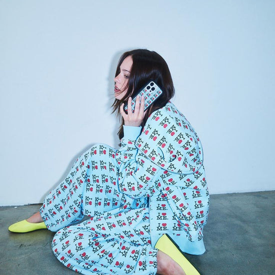Lifestyle Image 06 I Heart Me iPhone Case | Blue