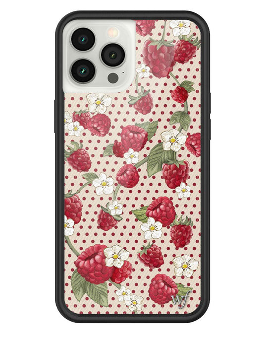 wildflower raspberry polka dot iphone 12promax case