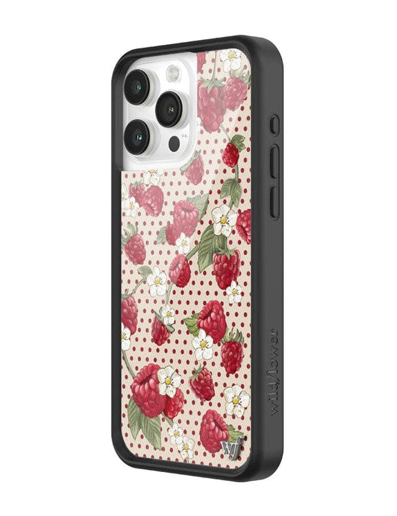 Pink Raspberry Phone Raspberry Polka Dot iPhone 15 Pro Max Case – Wildflower Cases