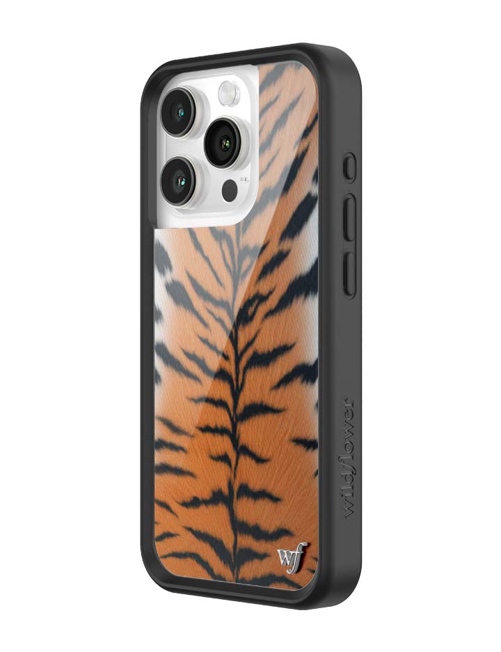 Wildflower iPhone case 15 Pro Rawr Tiger Animal Print Cute