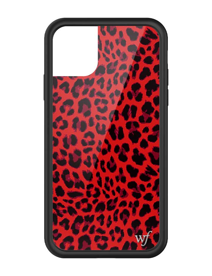 【ワイルドフラワー】Meow iPhoneケース レオパード ヒョウ柄 Red Meow iPhone 16 Pro Max Case – Wildflower Cases