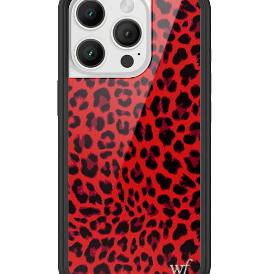 Wildflower iPhone case 16 Pro Red Meow Leopard Cute