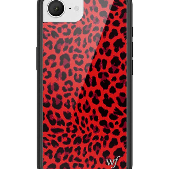 Wildflower iPhone case 16e Red Meow Leopard Cute