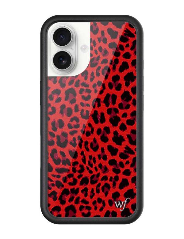 Wildflower iPhone case 17 Red Meow Leopard Cute