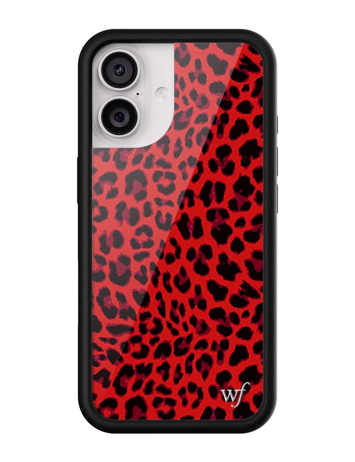 Wildflower iPhone case 17 Red Meow Leopard Cute