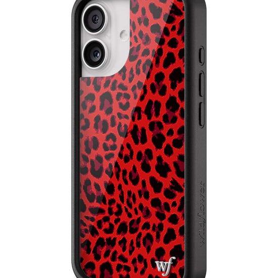 Wildflower iPhone case 17 Red Meow Leopard Cute