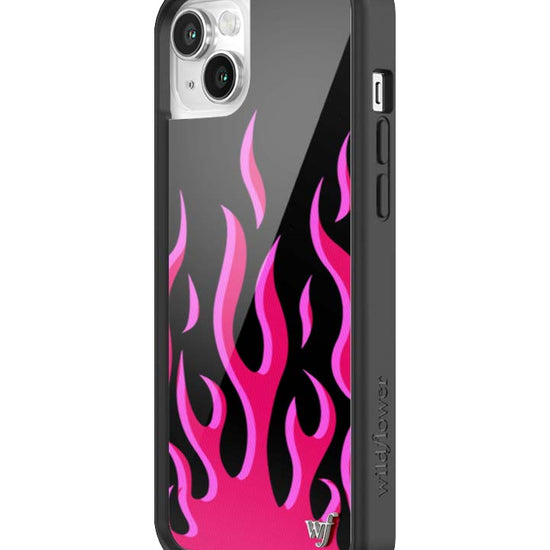 Wildflower iPhone case 14 Flames Black Red Cute