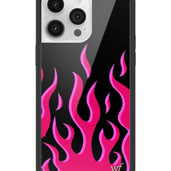 Wildflower iPhone case 14 Pro Max Flames Black Red Cute