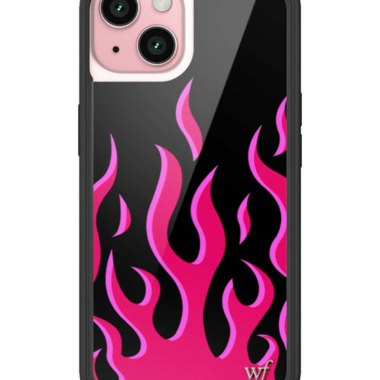 Wildflower iPhone case 15 Flames Black Red Cute