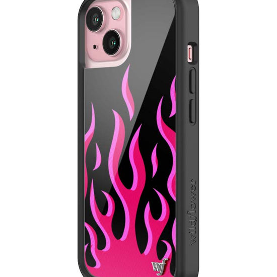 Wildflower iPhone case 15 Flames Black Red Cute