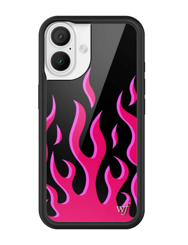 Wildflower iPhone case 16 Flames Black Red Cute