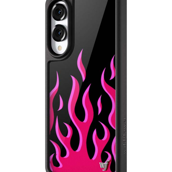 Wildflower Galaxy S25 case Edge Flames Black Red Cute