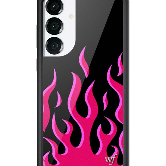 Wildflower Galaxy S25 case Plus Flames Black Red Cute