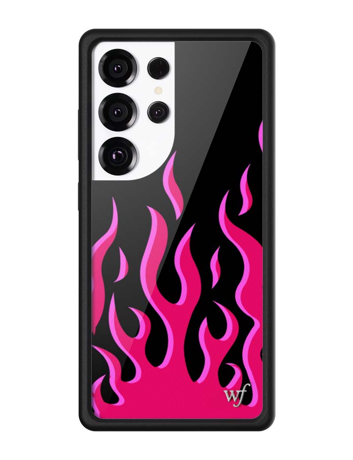 Wildflower Galaxy S25 case Ultra Flames Black Red Cute