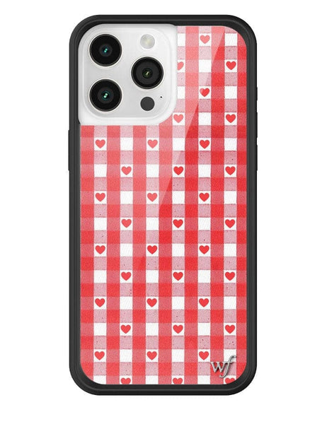 Gingham Hearts Red iPhone 15 Pro Max Case – Wildflower Cases