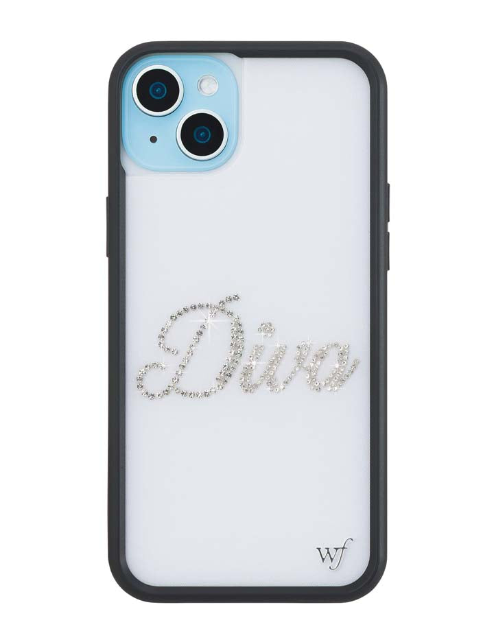 Wildflower iPhone case 15 Plus Frankies Bikinis Rhinestone Diva Collab Rhinestones Cute