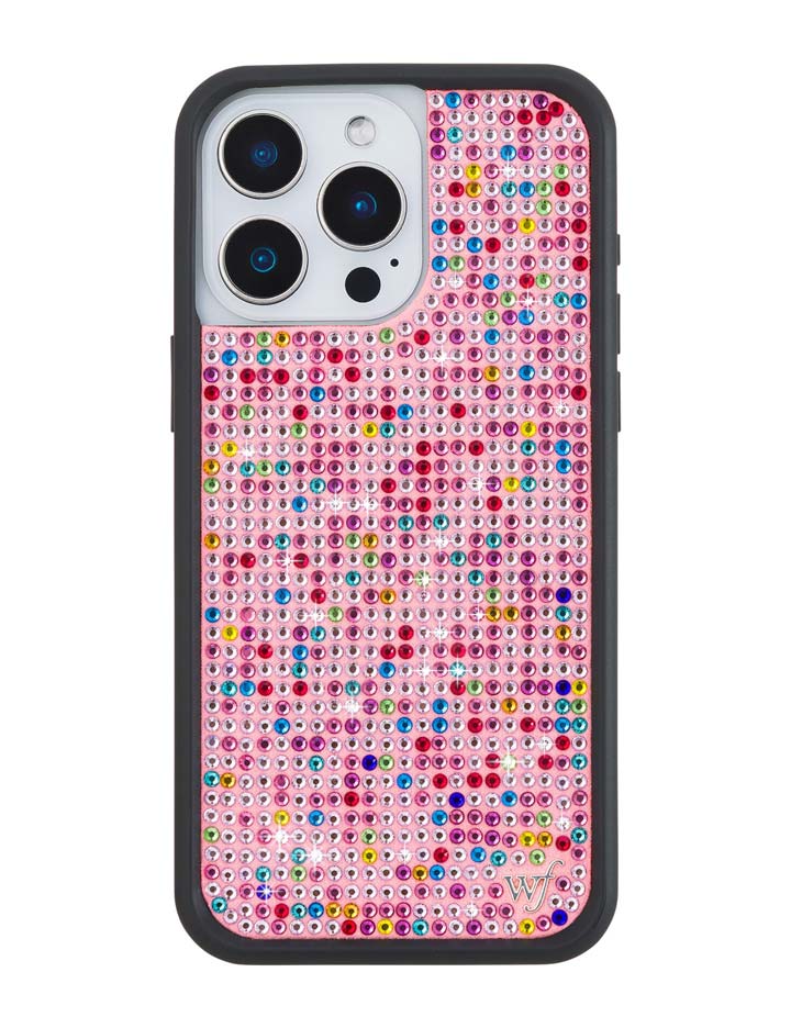 Wildflower iPhone case 15 Pro Max Justine Skye Rhinestone Candy Pink Cute