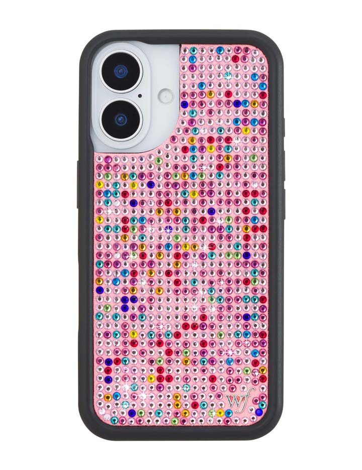 Wildflower iPhone case 16 Justine Skye Rhinestone Candy Pink Cute