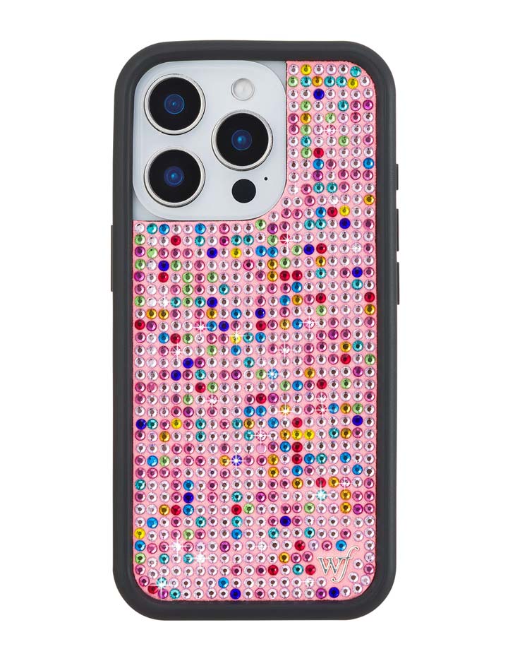 Wildflower iPhone case 16 Pro Justine Skye Rhinestone Candy Pink Cute