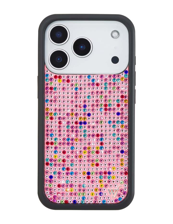 Wildflower iPhone case 18 Pro Justine Skye Rhinestone Candy Pink Cute