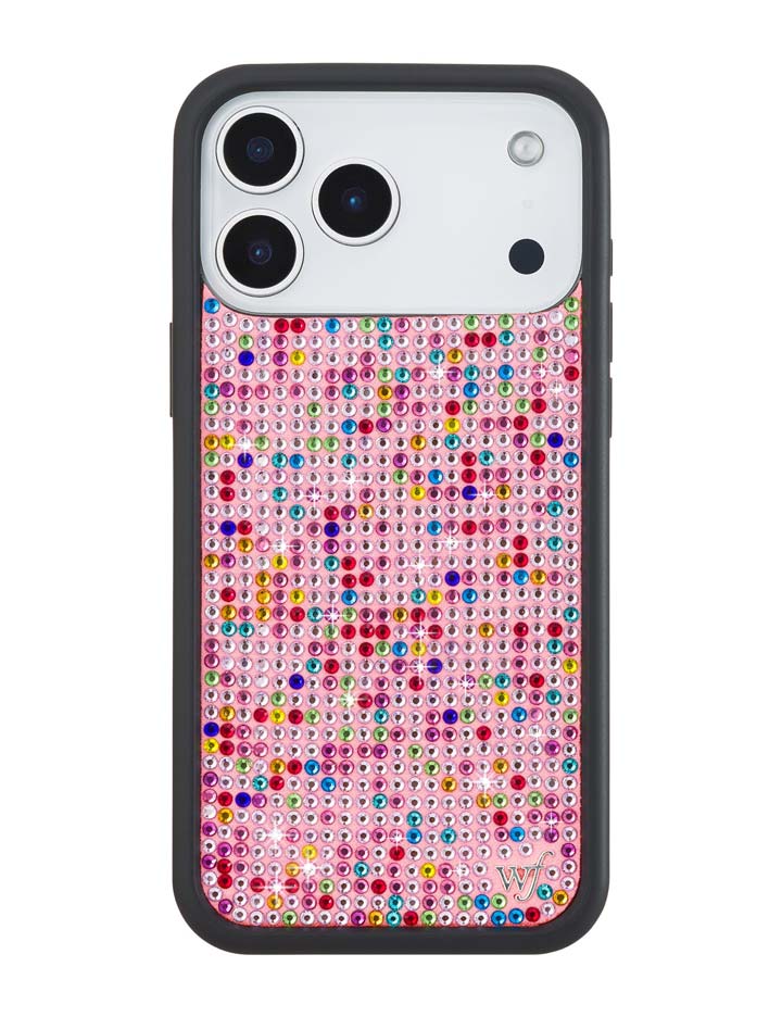 Wildflower iPhone case 18 Pro Max Justine Skye Rhinestone Candy Pink Cute