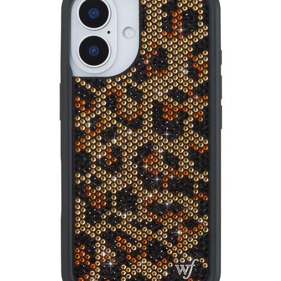 Wildflower iPhone case 16 Rhinestone Meow Brown Cute