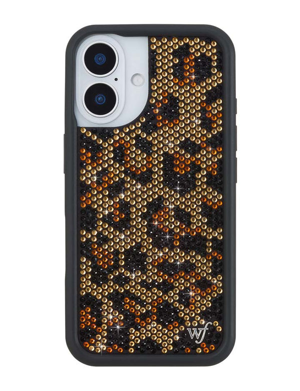 Wildflower iPhone case 16 Rhinestone Meow Brown Cute