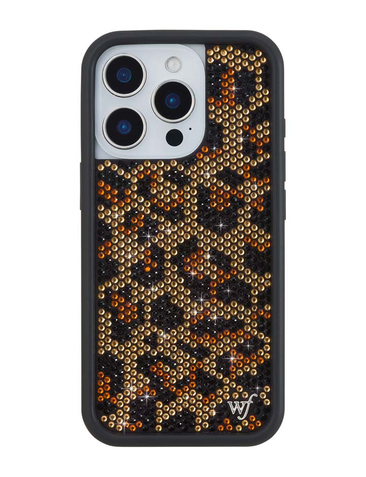 Wildflower iPhone case 16 Pro Rhinestone Meow Brown Cute