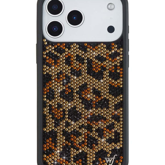 Wildflower iPhone case 18 Pro Max Rhinestone Meow Brown Cute