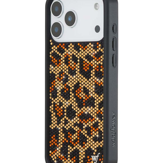 Wildflower iPhone case 18 Pro Max Rhinestone Meow Brown Cute