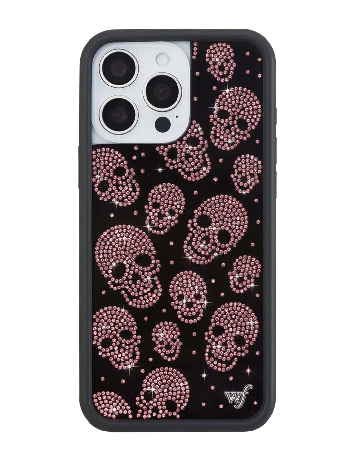 Wildflower iPhone case 16 Pro Max Better Half with Stas and Vic Rhinestone Skull Black Pink Cute
