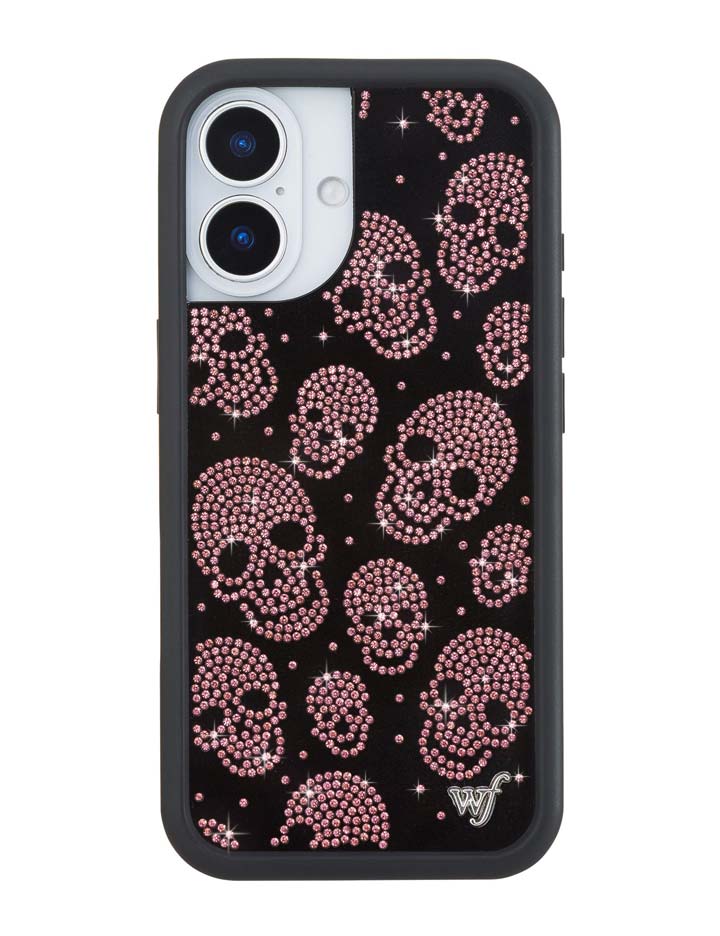 Wildflower iPhone case 17 Better Half with Stas and Vic Rhinestone Skull Black Pink Cute