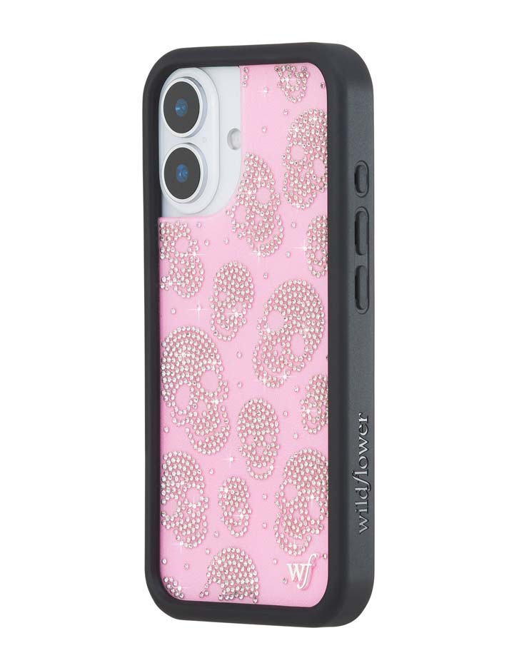 Wildflower iPhone case 17 Better Half with Stas and Vic Rhinestone Skull Pink Clear Silver Cute