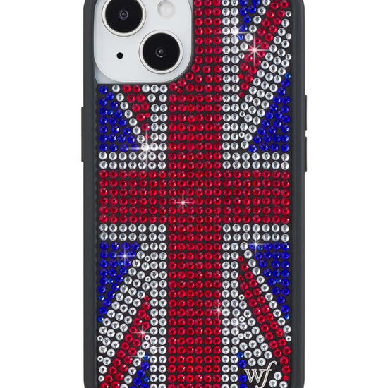 Wildflower iPhone case 13 Rhinestone Union Jack Red Cute