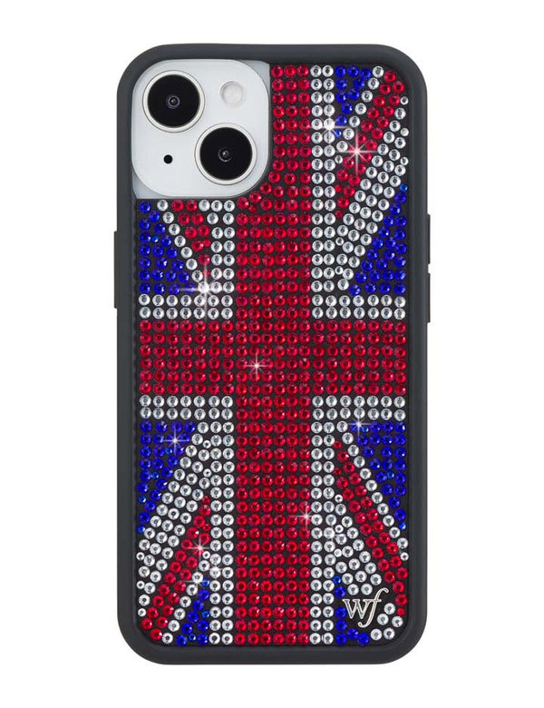 Wildflower iPhone case 13 Rhinestone Union Jack Red Cute