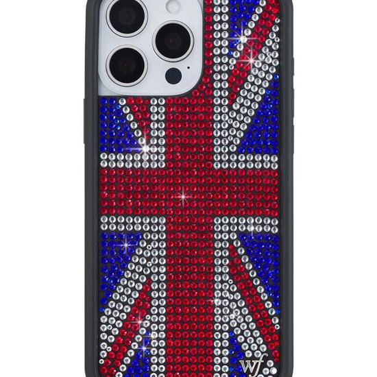Wildflower iPhone case 16 Pro Max Rhinestone Union Jack Red Cute