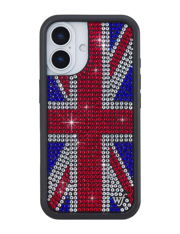Wildflower iPhone case 17 Rhinestone Union Jack Red Cute
