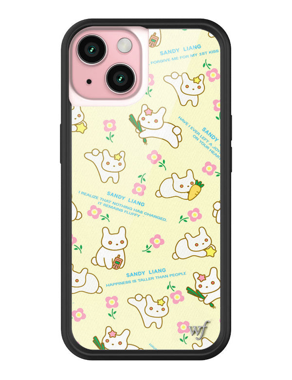 Wildflower iPhone case 15 Sandy Liang Bunny Gift Wrap Yellow Cute