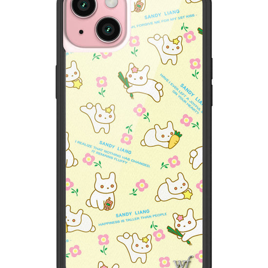 Wildflower iPhone case 15 Plus Sandy Liang Bunny Gift Wrap Yellow Cute