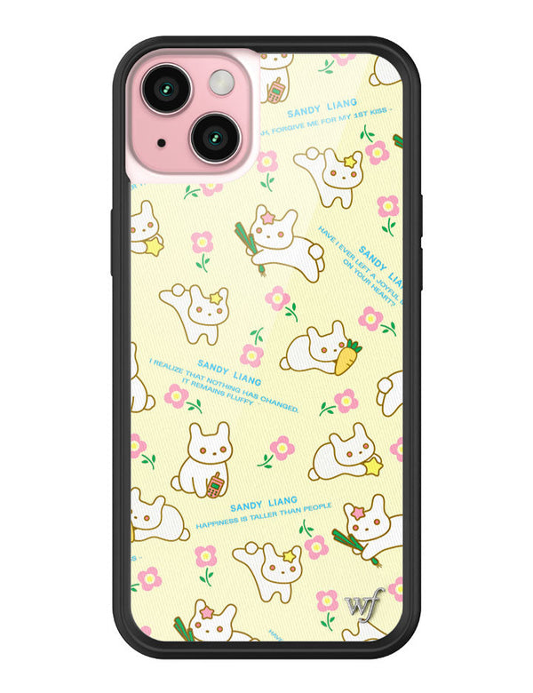 Wildflower iPhone case 15 Plus Sandy Liang Bunny Gift Wrap Yellow Cute